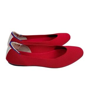 ROTHY’S The Square Flats  Bright Red Women's 8.5